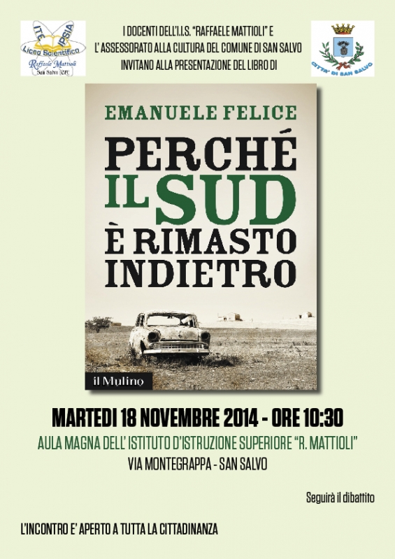 «Perché il Sud è rimasto indietro», il libro del prof. Emanuele Felice