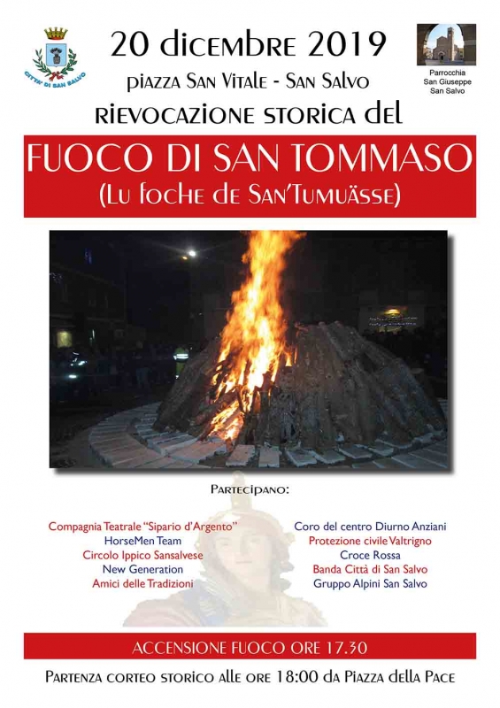 L’emozione che suscita il fuoco di San Tommaso