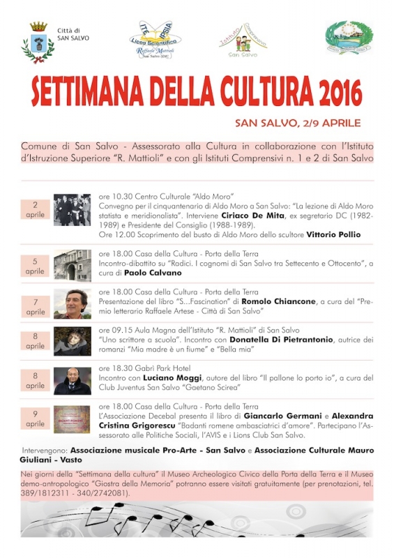 La Settimana della Cultura 2016 a San Salvo