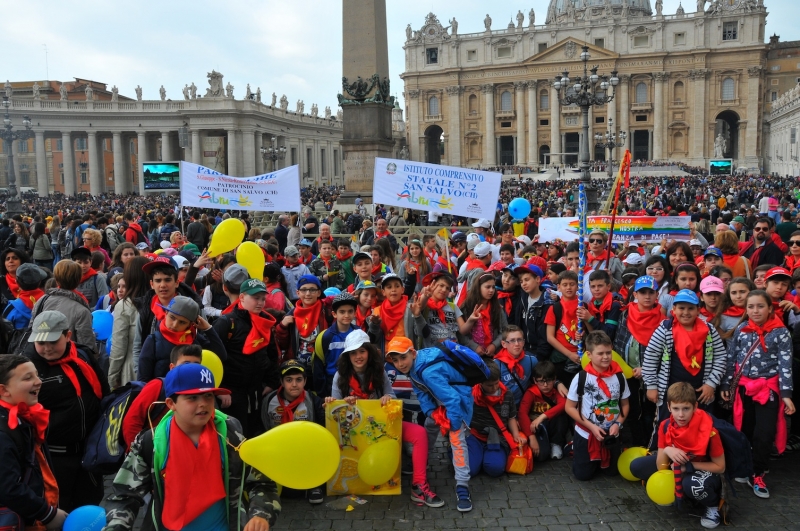 I bambini di San Salvo all’udienza generale di Papa Francesco