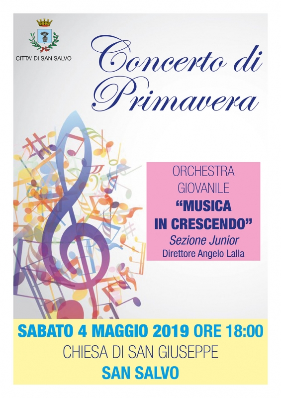 Sabato 4 maggio il Concerto di Primavera