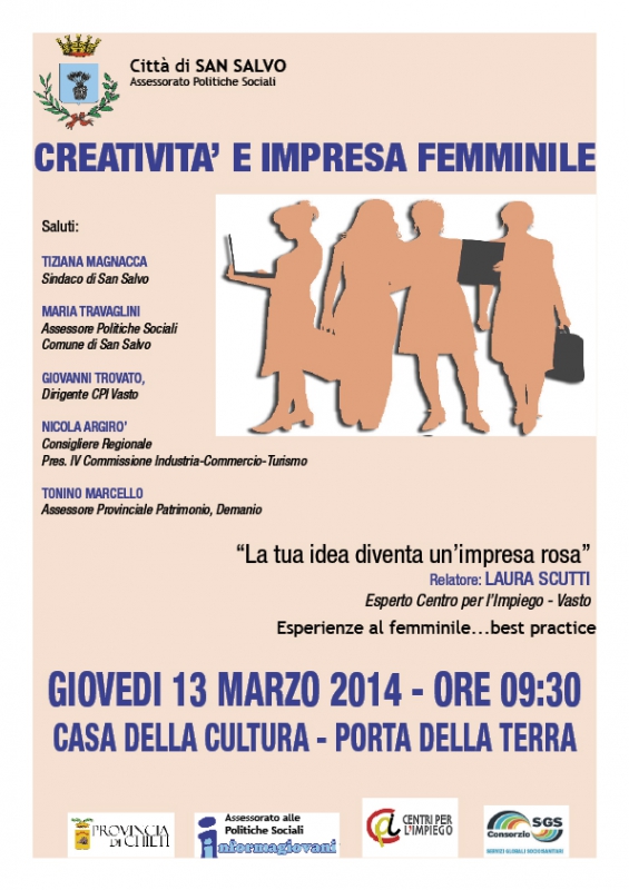 13 marzo 2014: creatività e impresa femminile