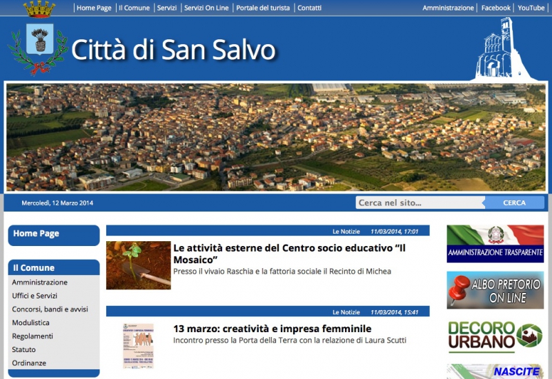 Cambia dominio il sito del Comune di San Salvo