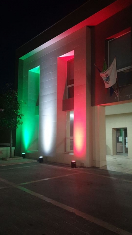 Giornata dell’Unità nazionale, il Comune illuminato con il tricolore