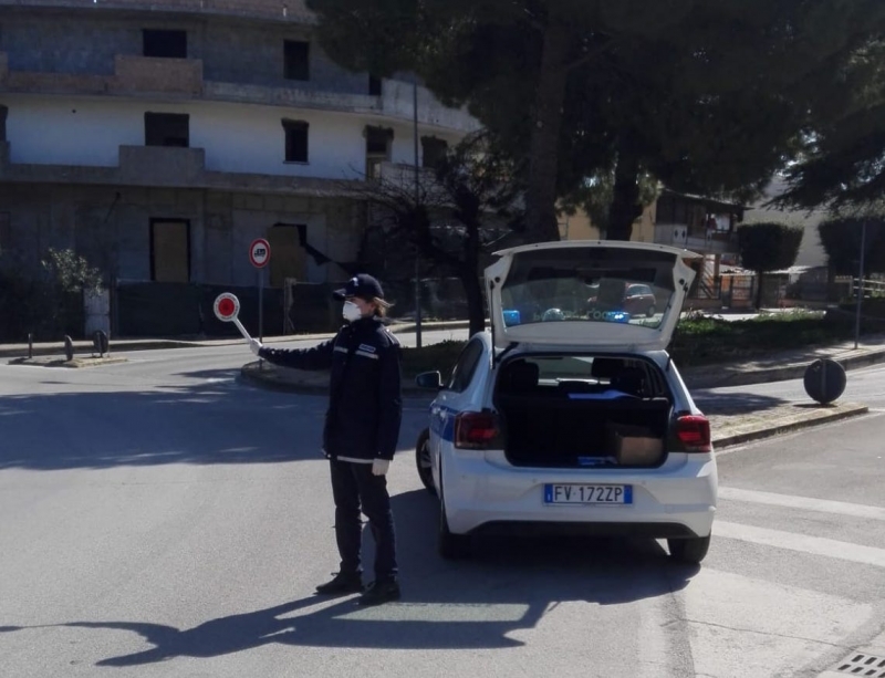 Coronavirus, controlli della Polizia locale a San Salvo