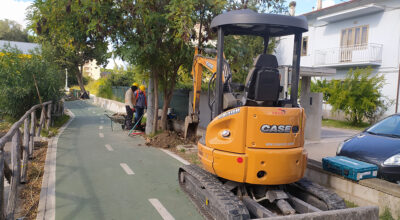 La pista ciclabile a vita nuova a San Salvo Marina: installata l’illuminazione e rifatto il tappetino