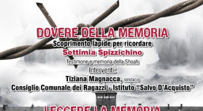 Giornata della Memoria 2022, scoprimento lapide dedicata a Settimia Spizzichino