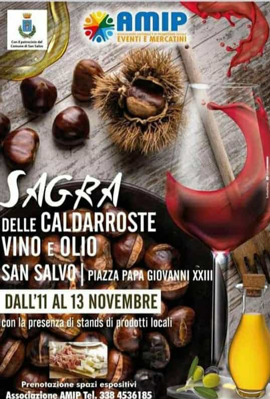 Dall’11 al 13 novembre la sagra delle caldarroste, del vino e dell’olio