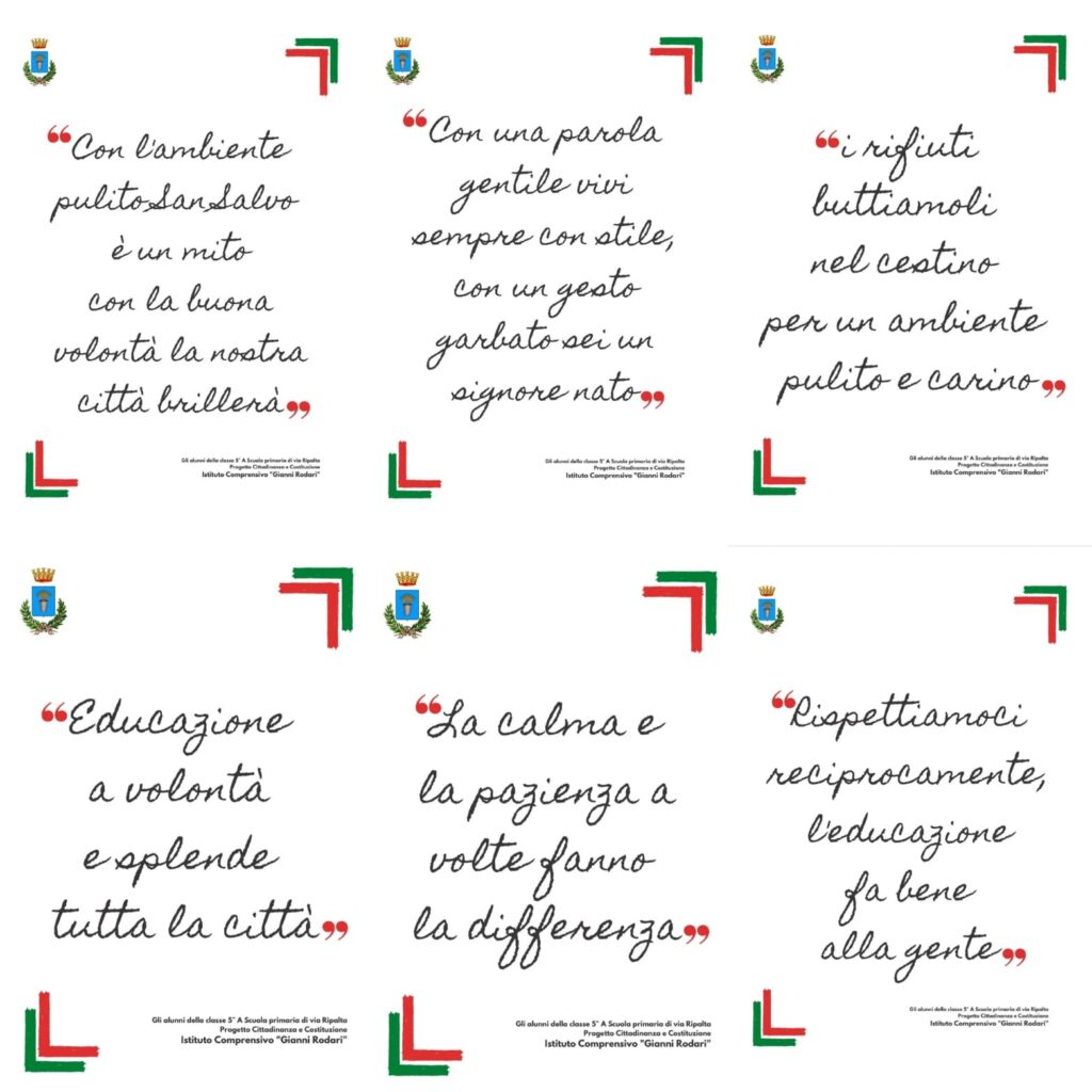 I messaggi degli alunni della primaria Rodari per promuovere gentilezza, pazienza e rispetto dell’ambiente