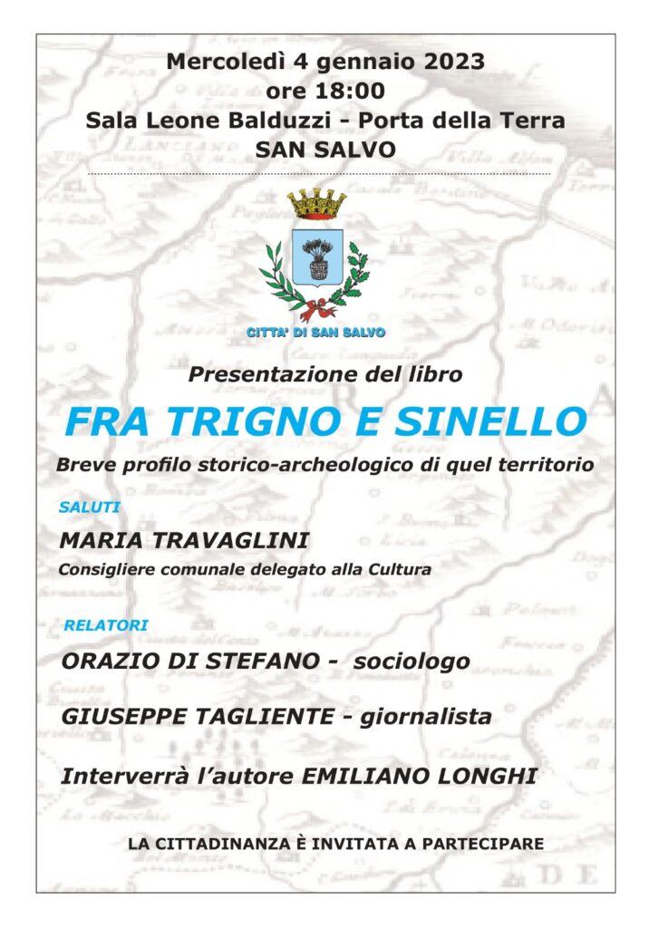 “Fra Trigno e Sinello” la presentazione del libro di Emiliano Longhi