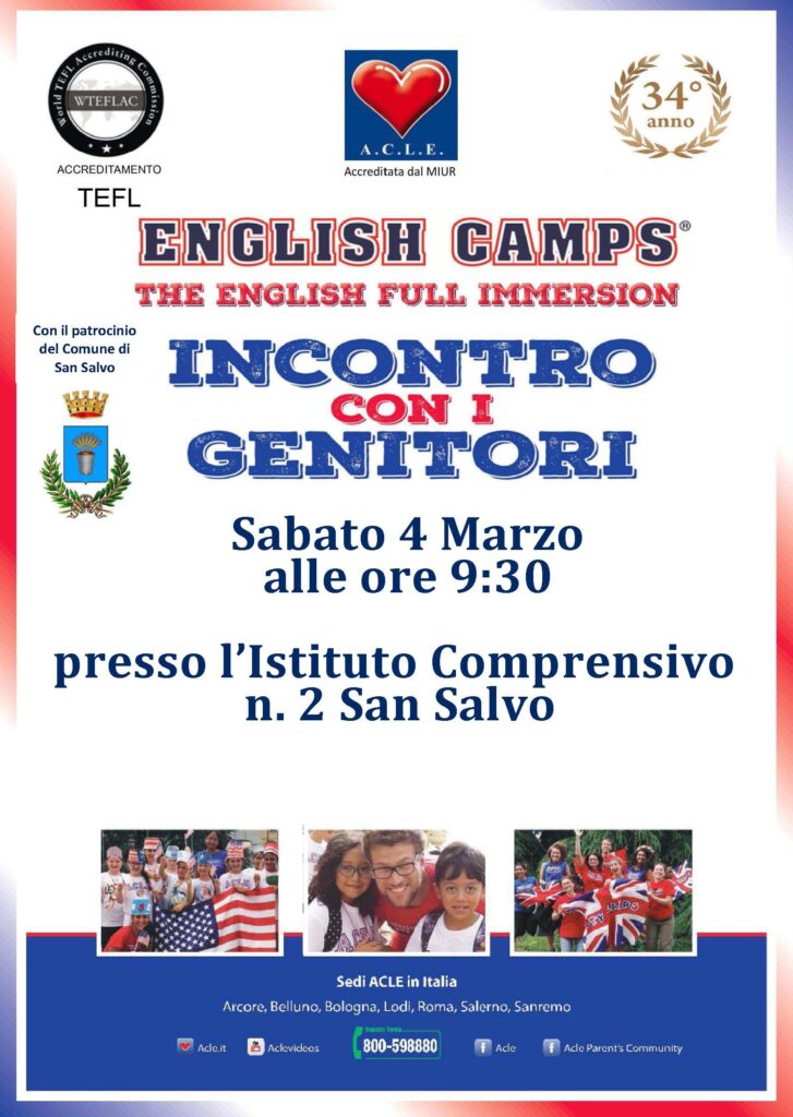 A San Salvo la terza edizione dell’English City Camp