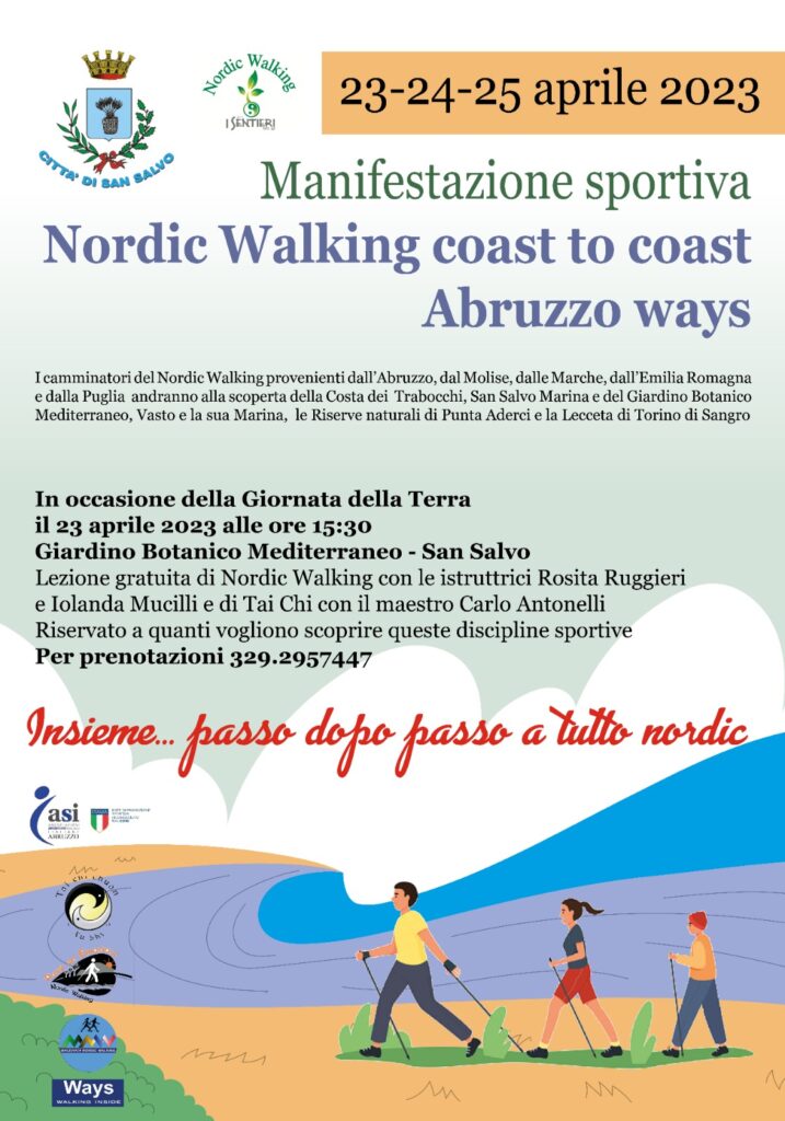 Oltre cento camminatori di Nordic Walking a San Salvo alla scoperta delle bellezze della costa