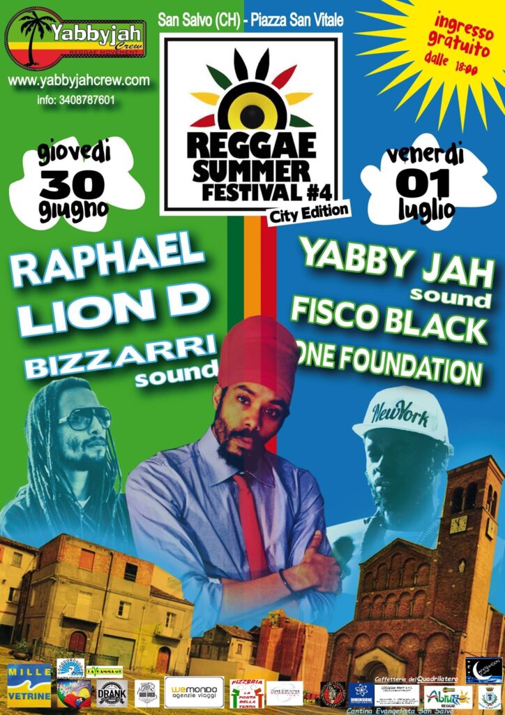    Dal 30 giugno al 1 luglio a San Salvo il Reggae Summer Festival City Edition