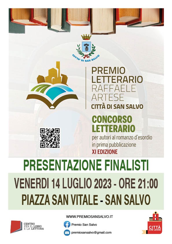 Domani l’annuncio dei finalisti dell’undicesima edizione del premio letterario “Raffaele Artese – Città di San Salvo”