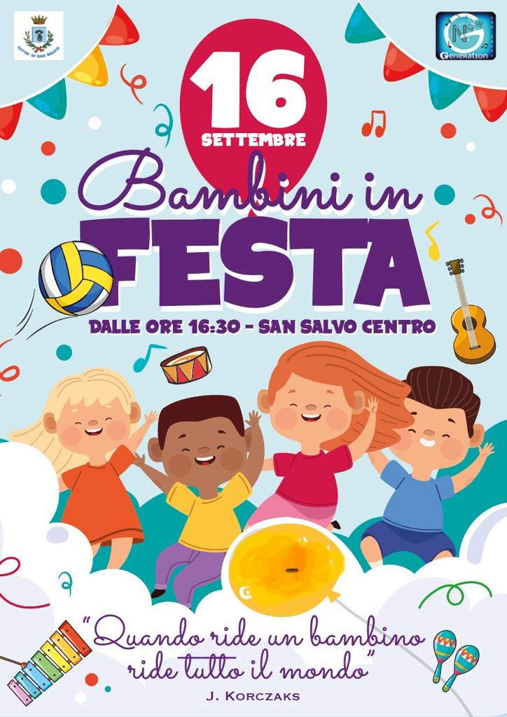 Sabato “Bambini in Festa”, per promuove l’impegno  nelle associazioni culturali, musicali e sportive