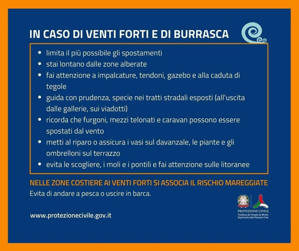 Avviso di condizioni meteorologiche avverse: 4 novembre 2023