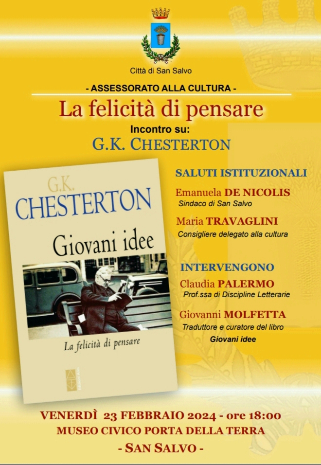 La felicità di pensare, incontro su G.K. Chesterton   