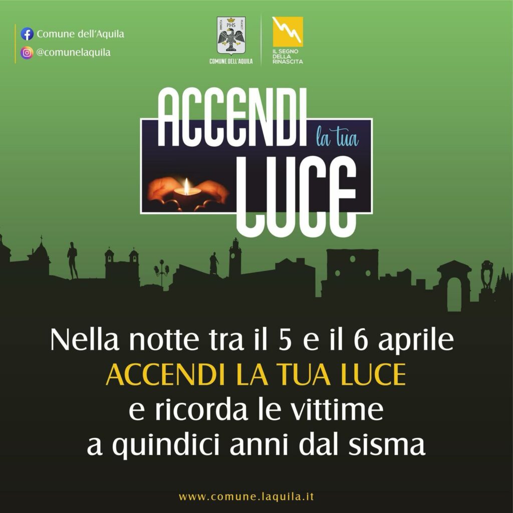 “Accendi la tua luce” per le vittime del terremoto del 2009