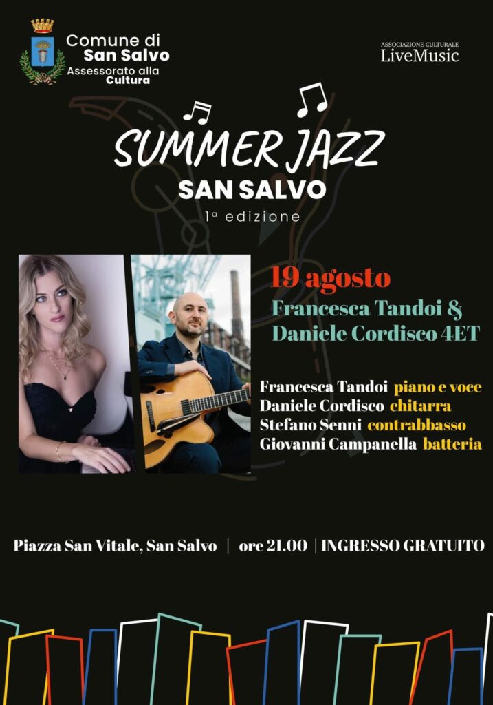 Al via il Summer Jazz Festival San Salvo con il Francesca Tandoi Quartet