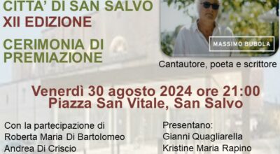 “Premio Letterario Città di San Salvo”, venerdì 30 agosto la finalissima