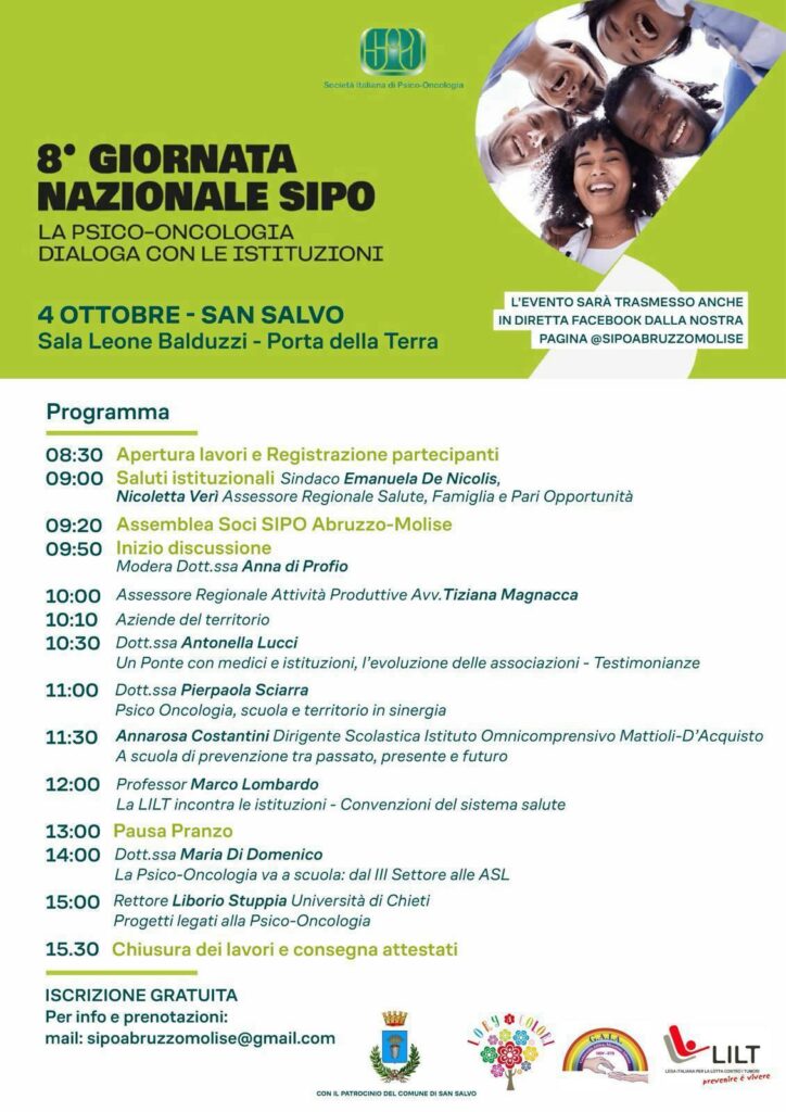 A San Salvo il convegno della Società Italiana di Psico-Oncologia